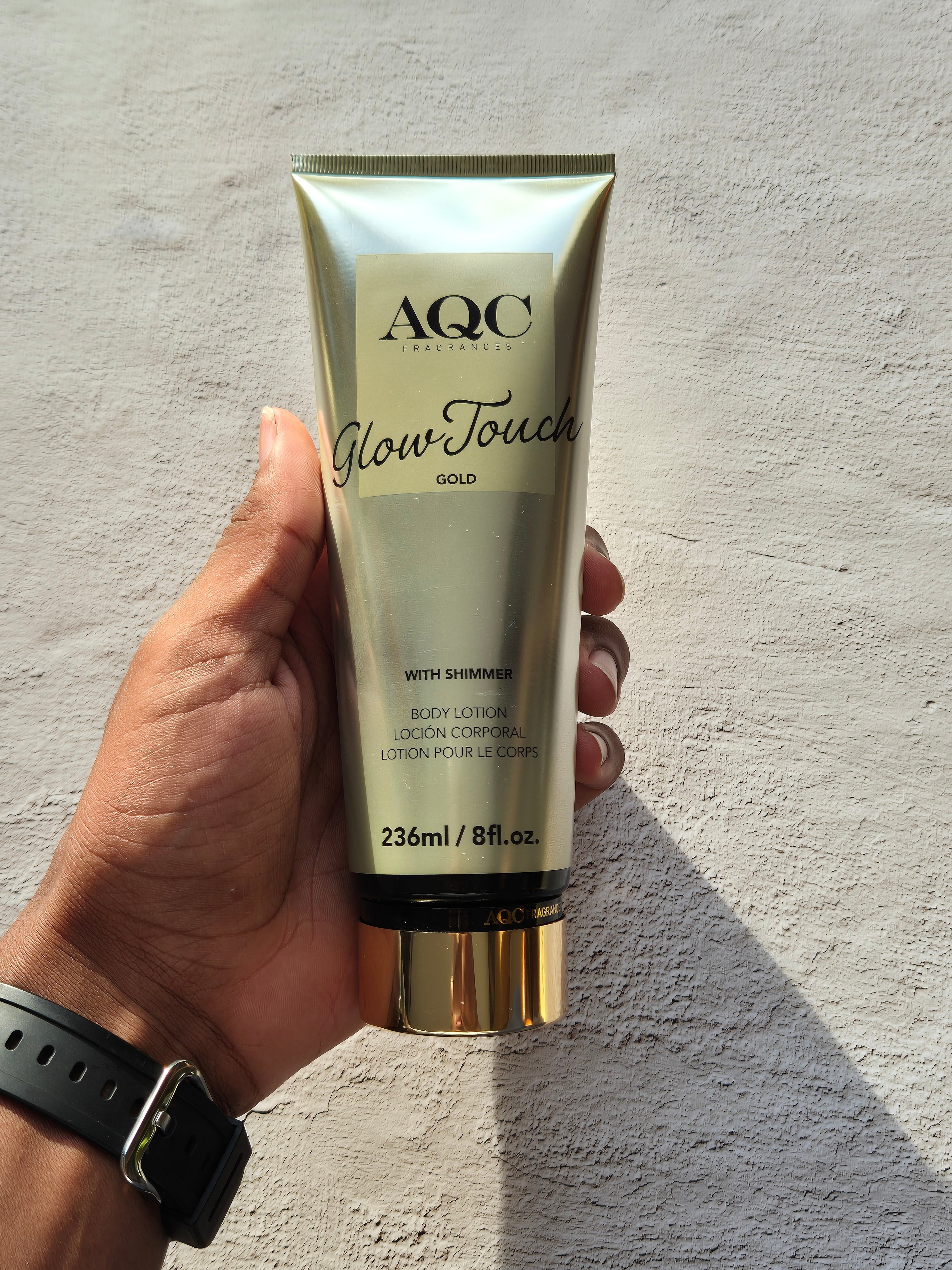 Lotion corporelle avec paillettes