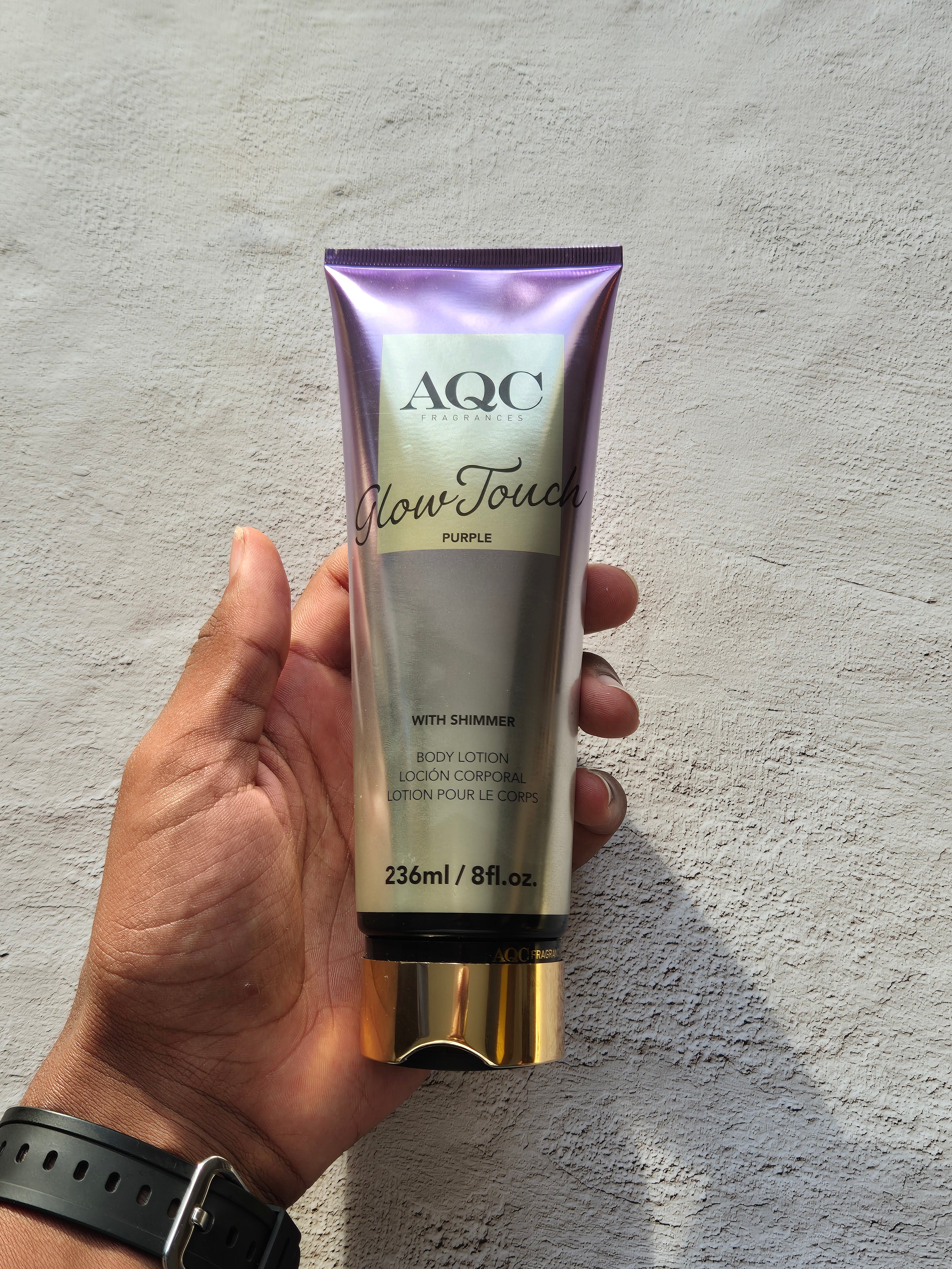 Lotion corporelle avec paillettes