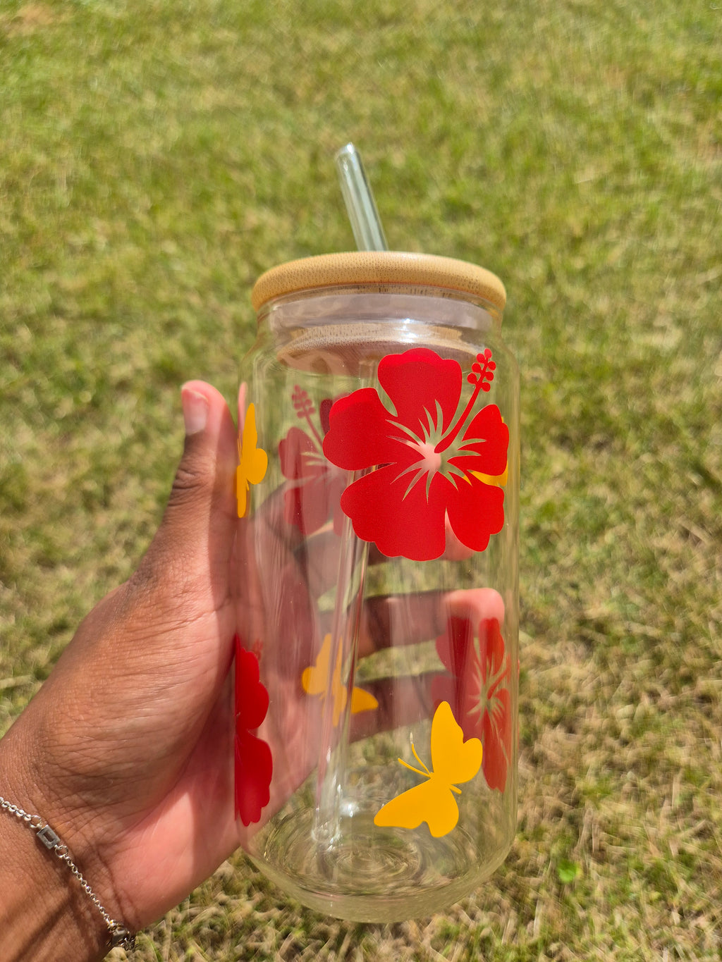 Tasse en verre - Hibiscus