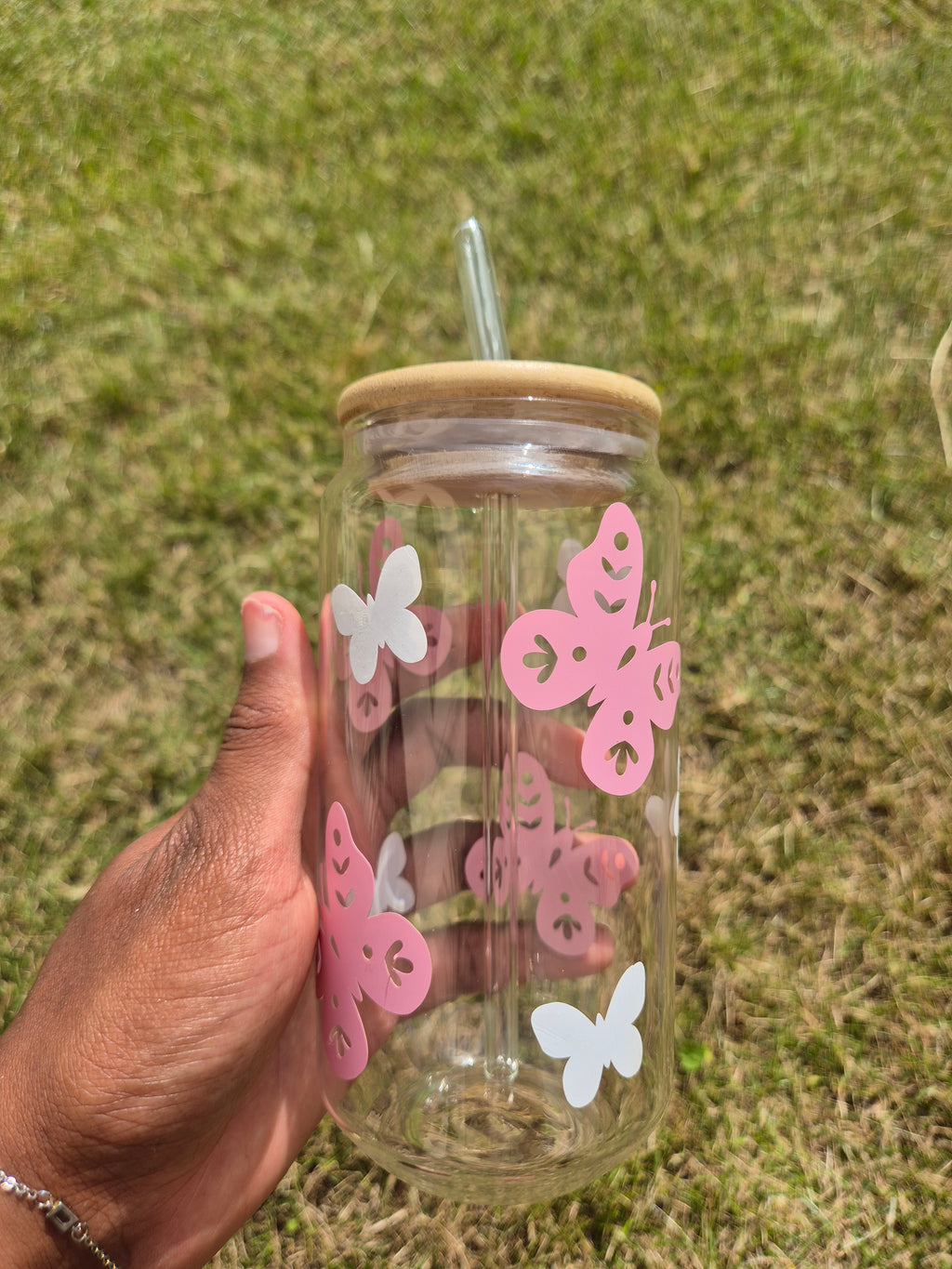 Tasse en verre - Papillons