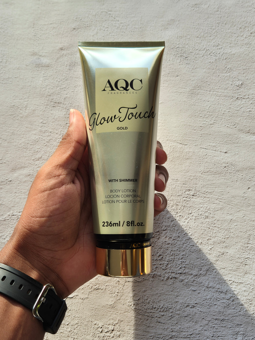 Lotion corporelle avec paillettes