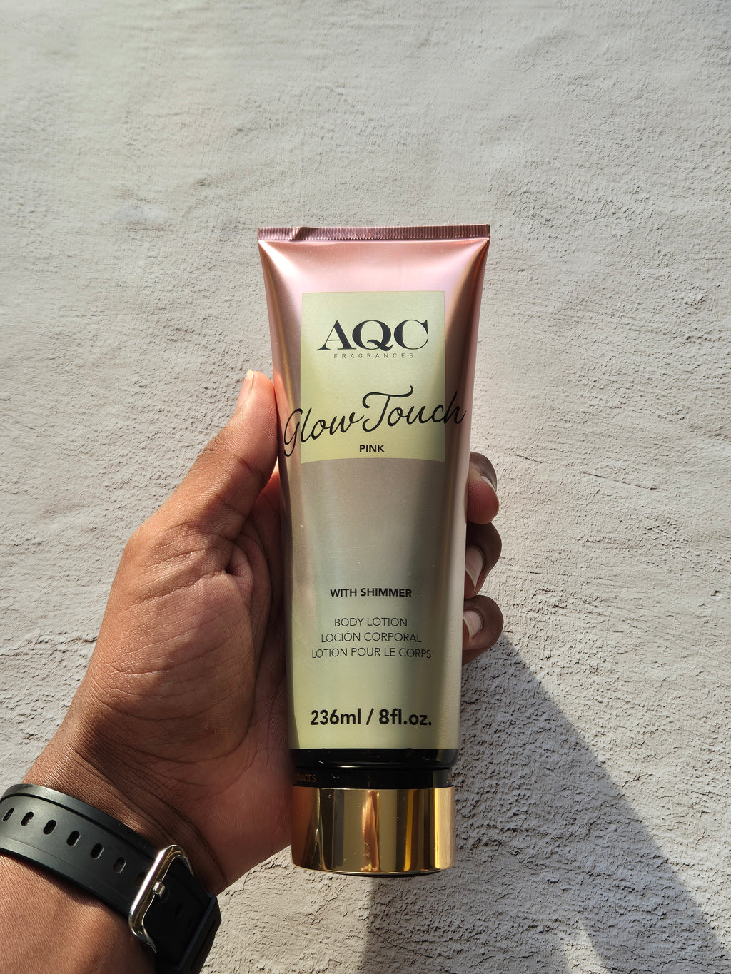 Lotion corporelle avec paillettes