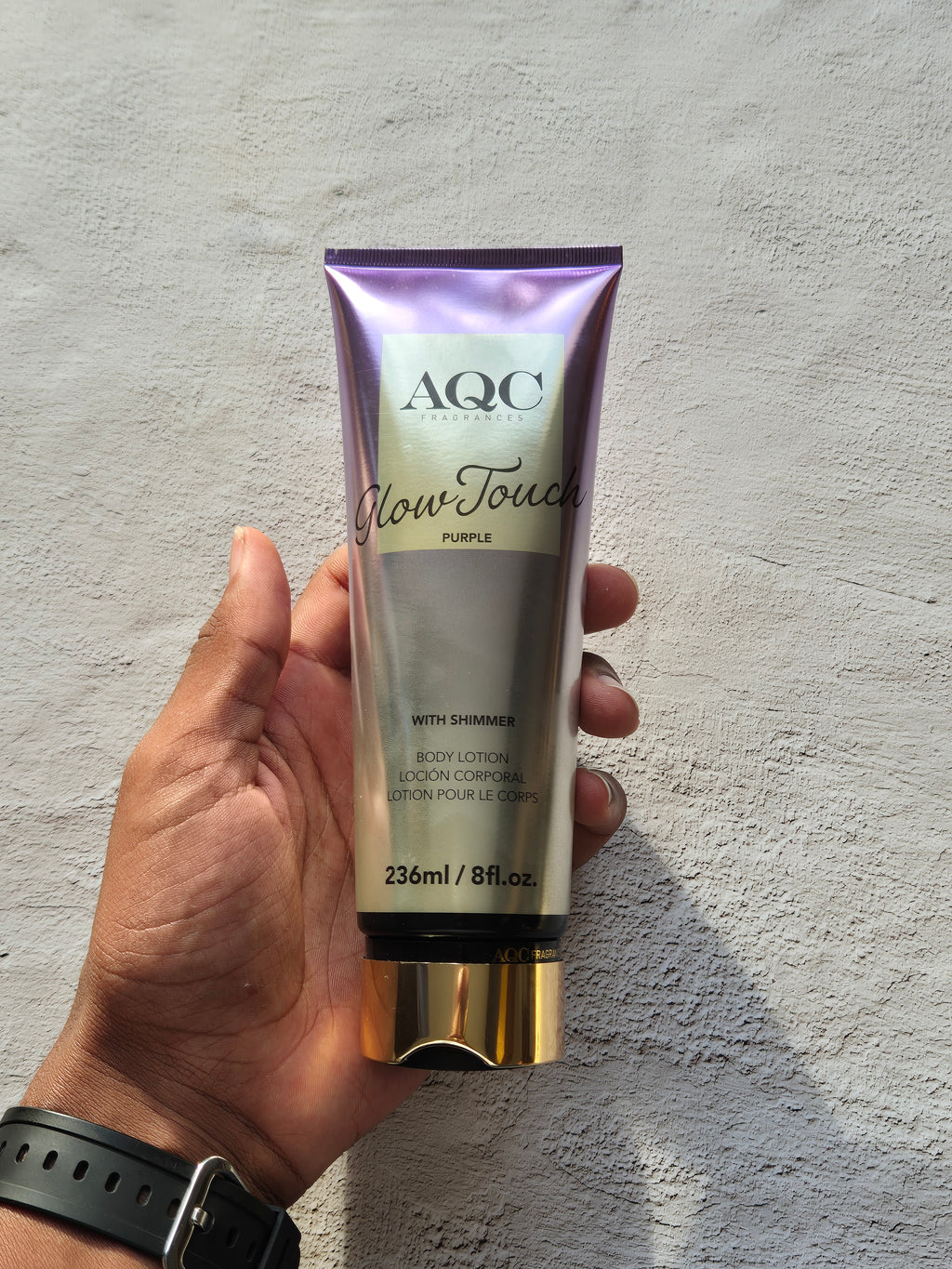 Lotion corporelle avec paillettes