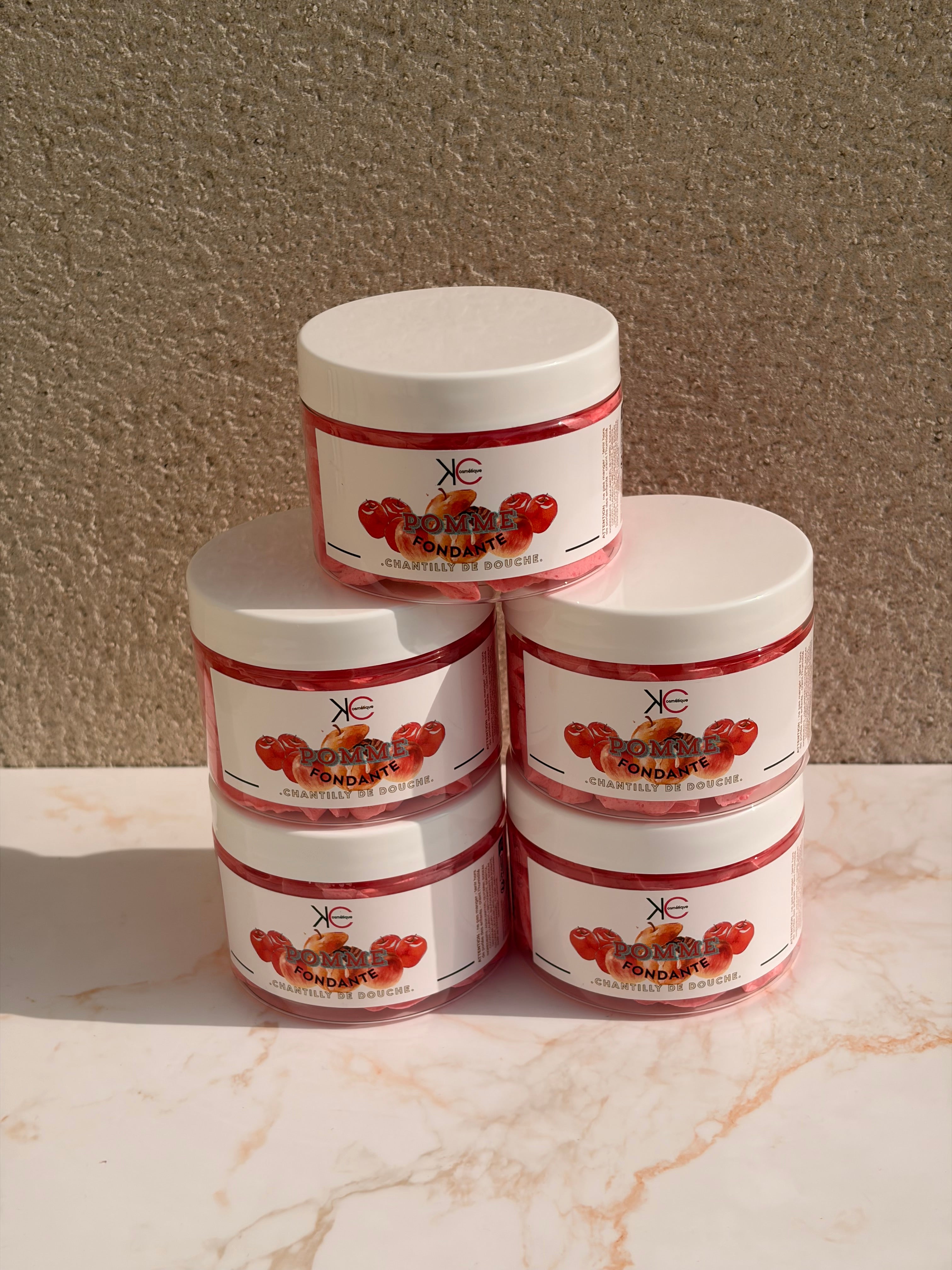 Lot de 5 chantilly de douche pomme fondante - 100g