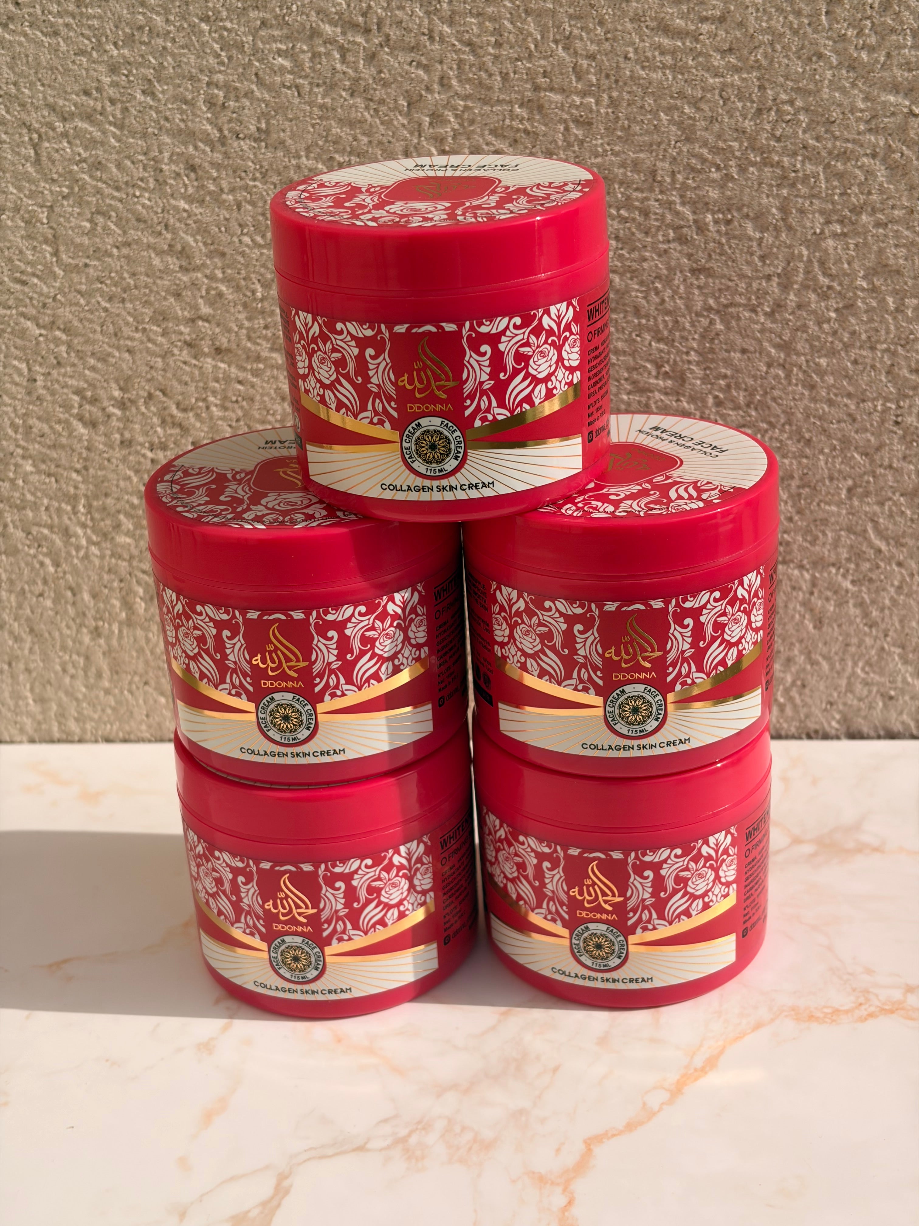 Lot de 5 Pièces - Crème Visage aux Collagène Candy 115g - D'Donna