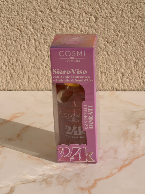 Lot de 11 - Sérum visage paillettes d'or 24K et extraits de raisin - Cosmi milano