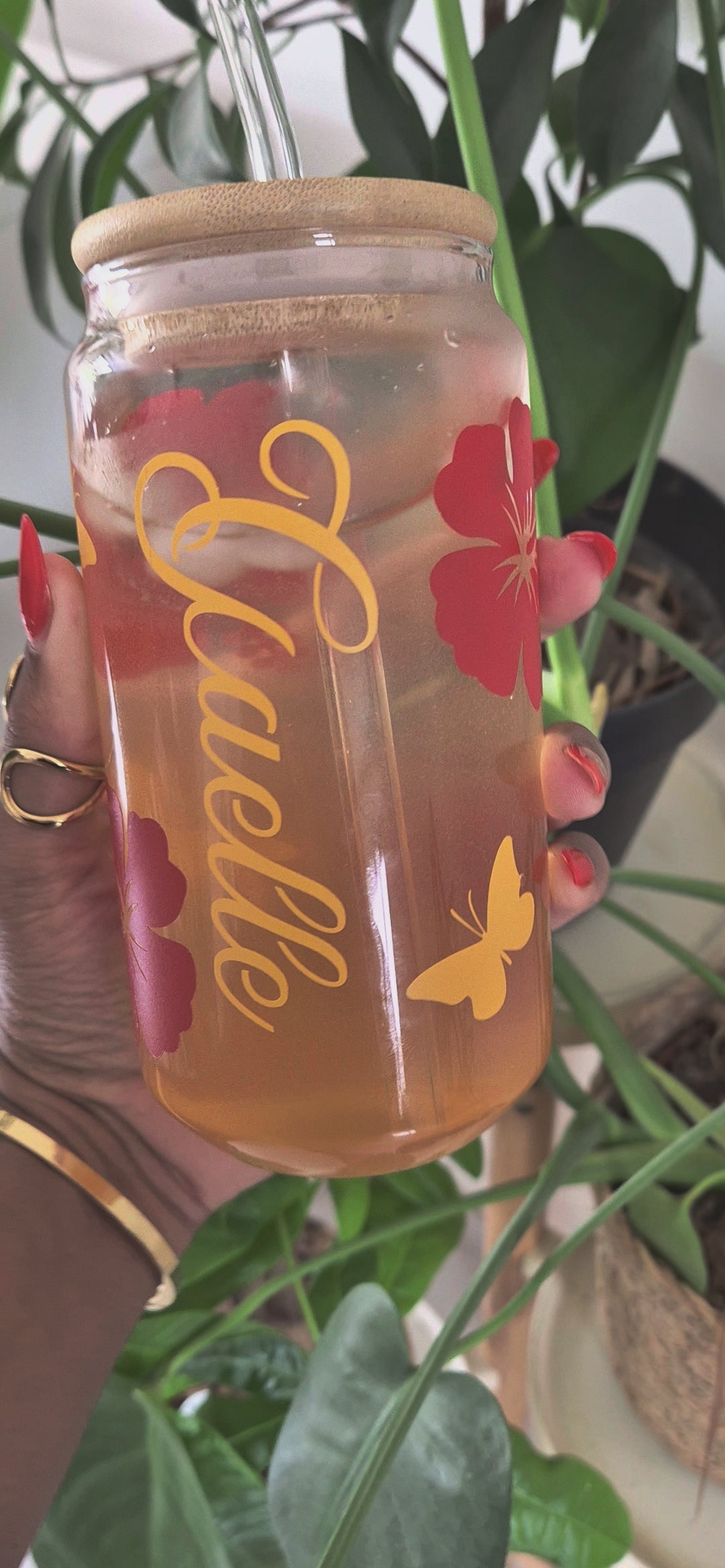 Tasse en verre - Hibiscus